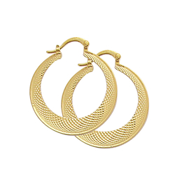 Créoles diamantée plaqué or