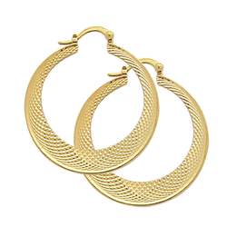 Créole diamantée plaqué or