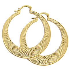 Créole diamantée plaqué or