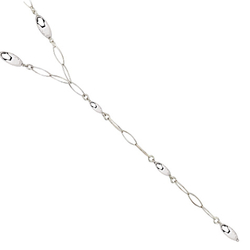 Sautoir Y olivettes argent...