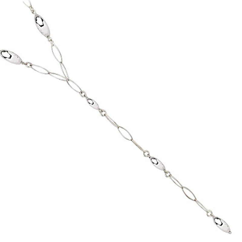 Sautoir Y olivettes argent en 72cm