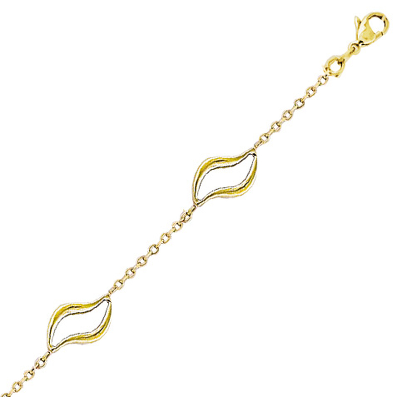 Bracelet avec motif en acier doré en 20cm