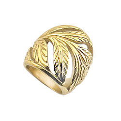 Bague acier doré T52 à 62...