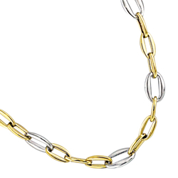Collier acier bicolore en 47cm