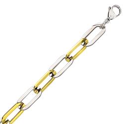 Bracelet acier bicolore en...