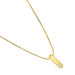 Collier plaqué or et oxyde...