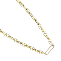 Collier en argent doré et...