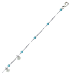 Chaine cheville argent et...