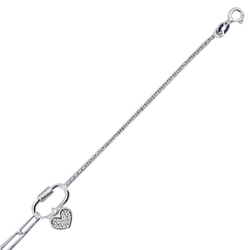 Bracelet argent et cœur en...