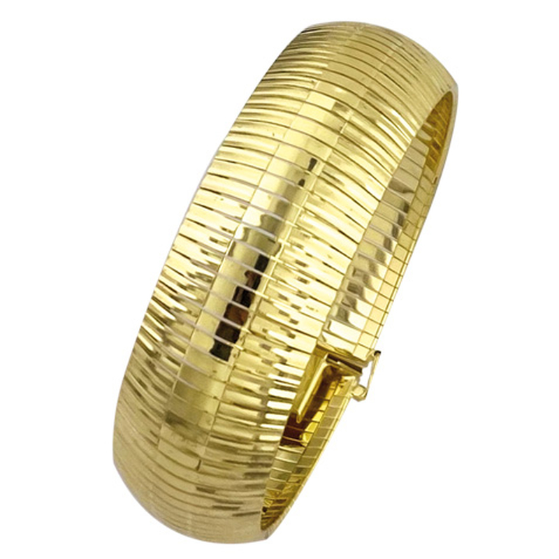 Bracelet argent doré en 19cm ouvrant
