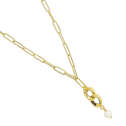 Collier argent doré et...