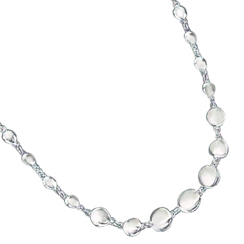 Collier de pastilles dégradées argent