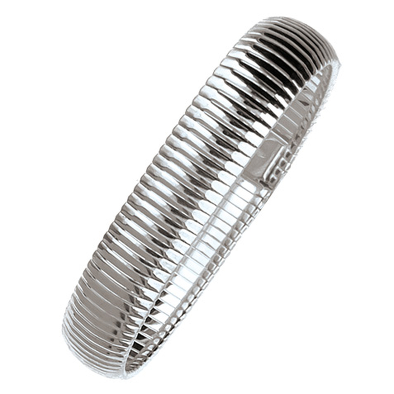 Bracelet rigide argent ouvrant avec fermoir à cliquet