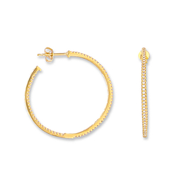 Créole ouverte plaqué or et...