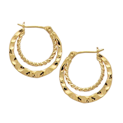 Créoles doubles en plaqué...