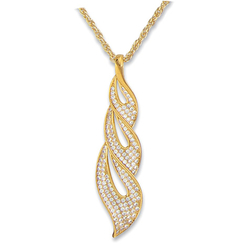 Pendentif plaqué or et...