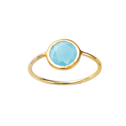 Bague en plaqué or pierre...