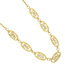 Collier plaqué or et oxyde...