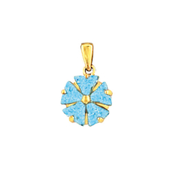 Pendentif plaqué or et...