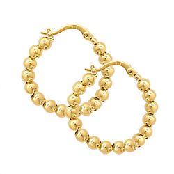 Créoles boules plaqué or