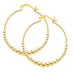 Créoles boules plaqué or