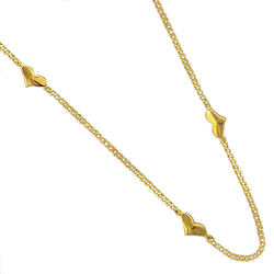 Collier motif cœur plaqué or