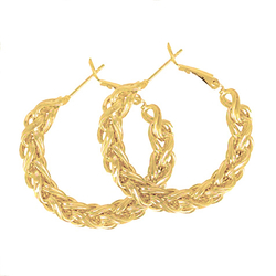 Créoles maille plaqué or