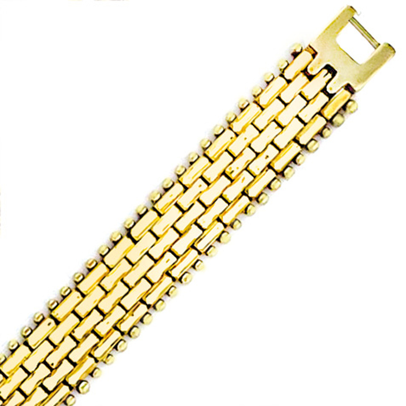 Bracelet milanais plaqu&eacute; or