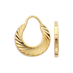 Créoles diamantée plaqué or