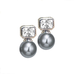 Boucles d'oreilles rhodiées...