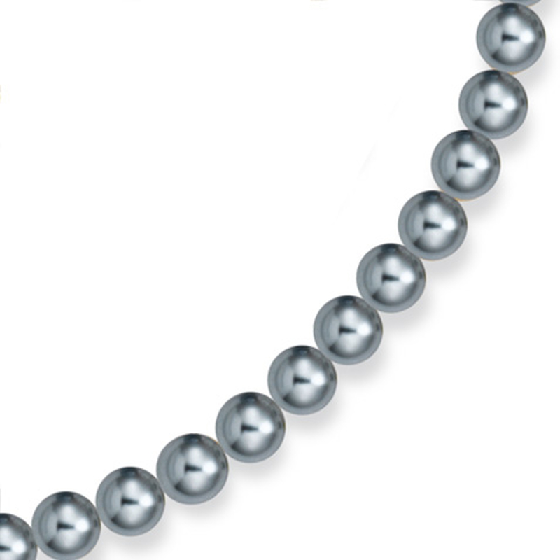 Collier perles d'imitation grise