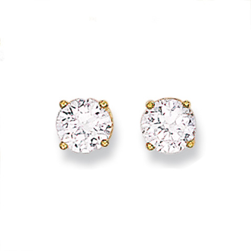Boucles d'oreilles plaqué or et oxyde de zirconium