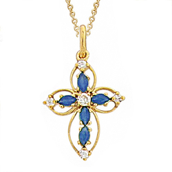 Pendentif croix plaqué or,...