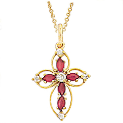 Pendentif croix plaqué or,...