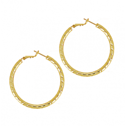 Créoles plaqué or diamantée