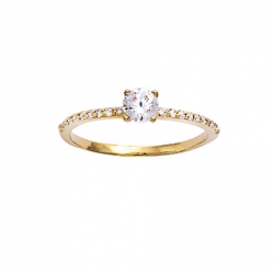 Bague solitaire plaqué or...