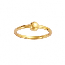 Bague boules plaqué or