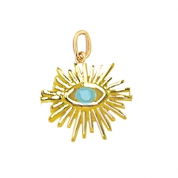 Pendentif plaqué or et...