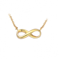 Collier infini plaqué or en...