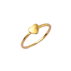 Bague plaqué or cœur