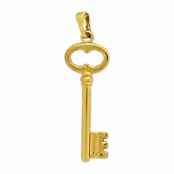 Pendentif clé plaqué or