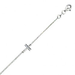 Collier croix argent et...