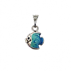 Pendentif argent et émail...