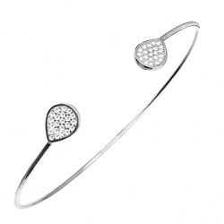 Bracelet rigide argent et...