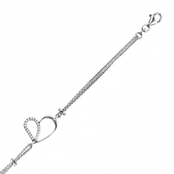Bracelet cœur argent et...
