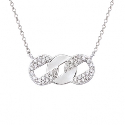 Collier argent et oxyde de...