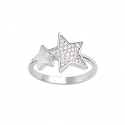 Bague argent et oxyde de...