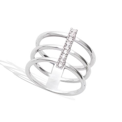 Bague argent et oxyde de...