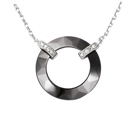 Collier céramique argent et...