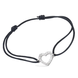 Bracelet coeur argent et...